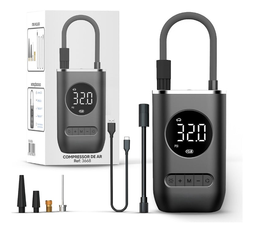 Mini Compressor de Ar Inteligente Multiuso - [PROMOÇÃO LIMITADA]